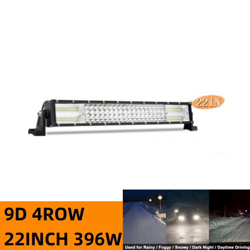 22Inch Car LED Headlight Strip Lights Truck Spotlights Modified Off-road Roof Lights Far and Near Counter-attack Lights - Click Image to Close
